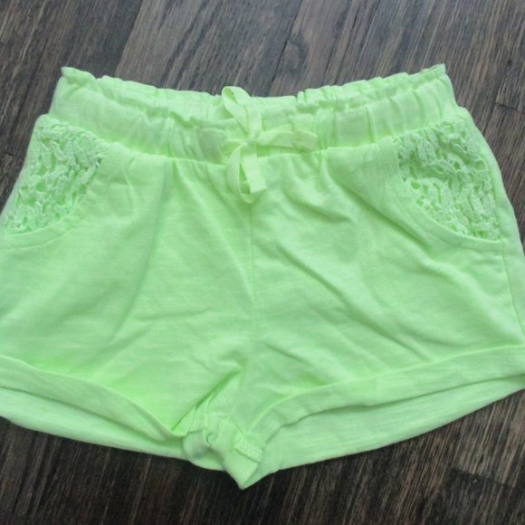 Zara Other - NEW ZARA BABY GIRL NEON YELLOW LACE CUFF SHORTS